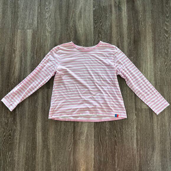 KULE Pink Stripe The Modern Long Sleeve Top XXL 100% Cotton Breton Classic Tee - Picture 12 of 16